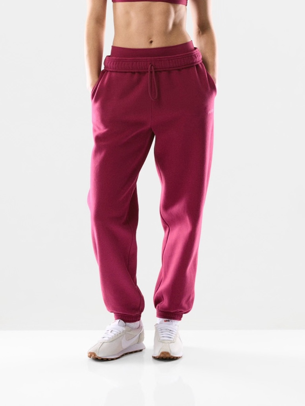 Burgundy Mega Fit Sweatfleece Cozy Fleece Sweatpants